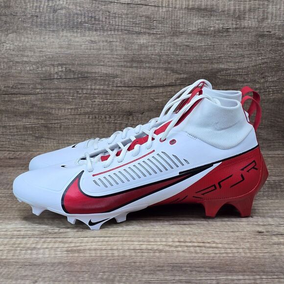 Nike Vapor Edge Pro 360 2 TB Men\'s 15 White Red Football Cleats (FN7759-108) NEW main image 7